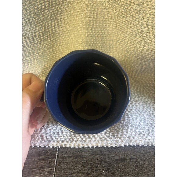 VTG Otagiri Mug Sailboats Blue Paneled Striped Geometric Coffee Tea Japan Read - Picture 3 of 5